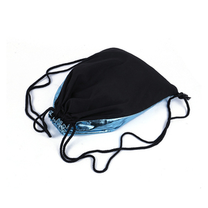Metallic PU <b>Leather</b> Drawstring <b>Backpack</b> Bag <b>for</b> <b>Men</b> Women Gym Sports Rucksack Outdoor Travel Bag - Product Image 3