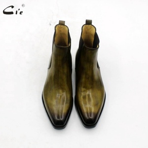 <span class=keywords><strong>Botas</strong></span> <span class=keywords><strong>Chelsea</strong></span> de Tobillo Cie A217 de Cuero de Becerro de Grano Completo Hechas a Mano para Hombre Otoño/Invierno - Product Image 4
