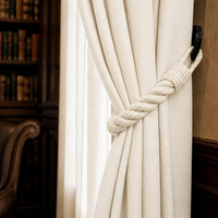 Attache de rideau décorative en corde torsadée blanche de style européen pour chambre, villa, appartement