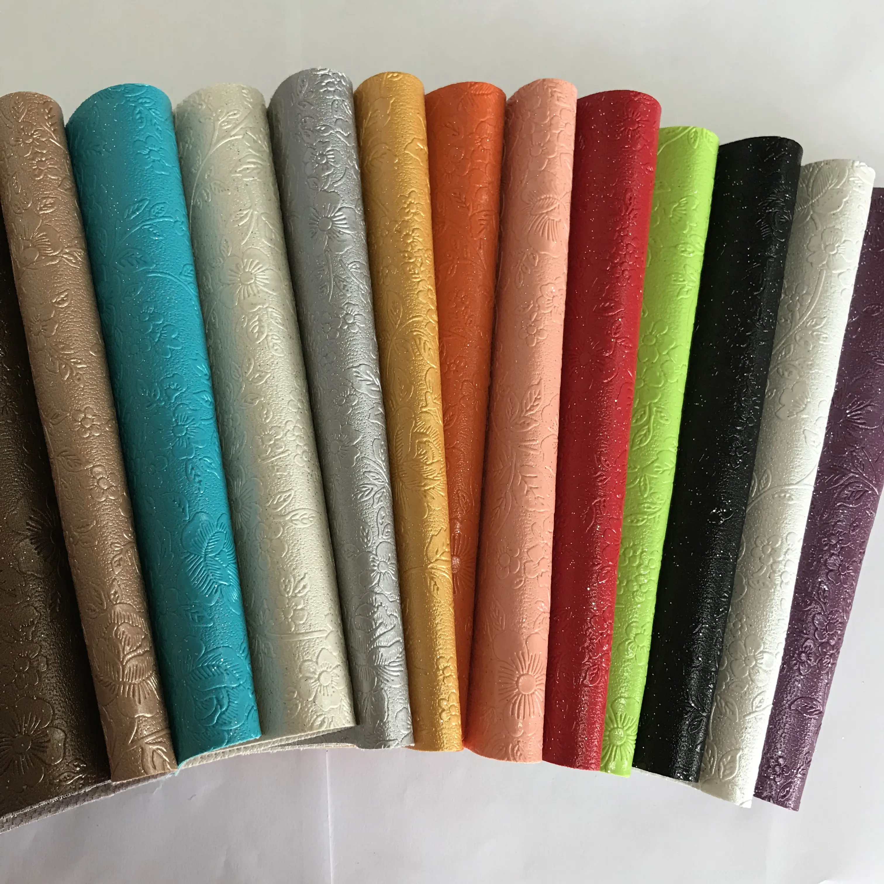 Guangdong metallic pvc artificial leather for sofa furniture bags