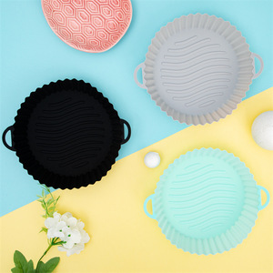 <b>Silicone</b> <b>Baking</b> <b>Tray</b> Round Microwave Safe Non-Stick Eco-Friendly Air Fryer Oven Use - Product Image 1