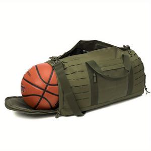 Sac de sport de 35 L, sac de sport à bandoulière avec compartiment à chaussures, bagage de voyage, sac à main pour le basketball, le football, le rangement d'équipement tactique - Product Image 2