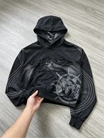 Sweat à capuche ample unisexe décontracté style streetwear hip-hop, avec logo personnalisé, motif vintage, effet délavé, broderie de patchs et impression sérigraphiée