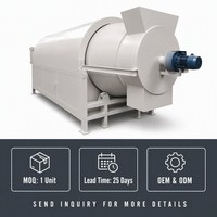 Sécheuse à tambour rotatif automatique à chauffage à l'huile avec composants de base à engrenages, capacité de 90 kg pour le séchage des noix, des céréales, des haricots, du riz, du maïs