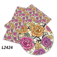 136 cm 30 cm professionnel personnalisé PVC Rose toile d'araignée imprimé Fine Faux cuir synthétique polyvalent pour canapés sacs meubles