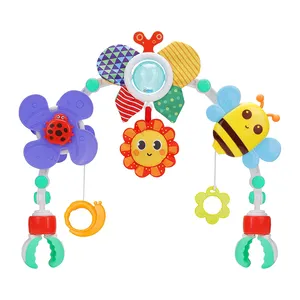 Infant Butterfly Stroller Crib Mobile Rattle Baby Activity Arch Bar Toy Hanging Rattle Set Baby Play Arch Crib Toys