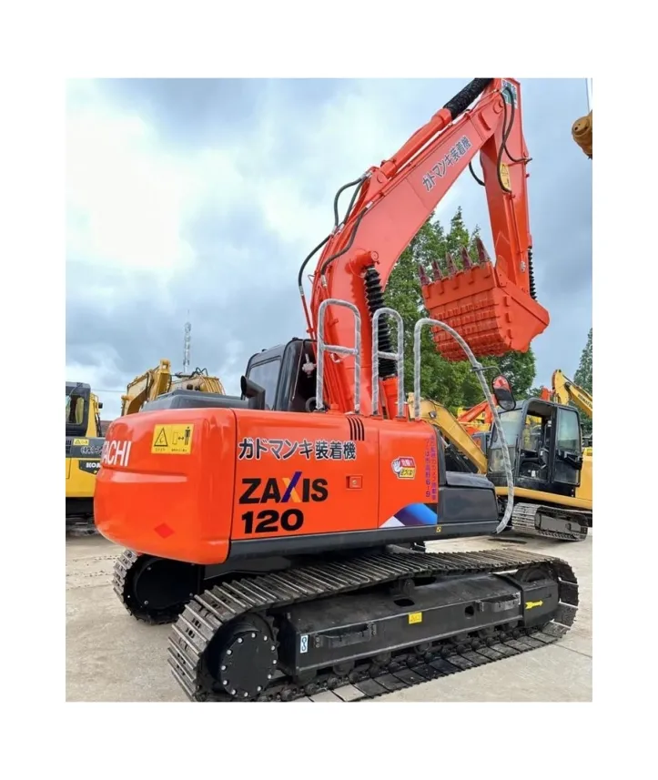 일본의 원래 12Ton 사용 굴착기 히타치 ZAXIS 120 선박 ZX70 ZX350 판매 준비