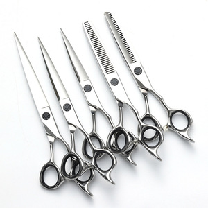 Hairdressing Scissors Set 6 6.5 7 Inch Japanese 440C Stainless Steel Flat And Reverse Shears For Hair Styling Tools - Product Image 1