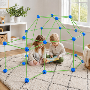 Kit de construction de tente-fort DIY, jouet STEM de construction en mousse pour enfants, construisez un <span class=keywords><strong>château</strong></span>, une tour ou une tanière pour la chambre ou le jardin - Product Image 2