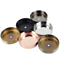 Kit d'auvent de lustre moderne en acier perle noire 100mm 120mm rosace de plafond E27 plaque de couverture de luminaire pour suspension métal