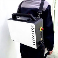 50w 100w 200w sac à dos portable Laser pulsé Machine de nettoyage pour peinture antirouille enlèvement d'huile Portable Laser nettoyant