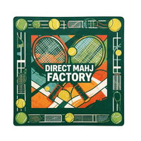 Tapis de Mahjong Américain Personnalisé en Usine, Antidérapant, en Similicuir, Housse de Table de Mahjong, Tapis de Jeu pour Plage, Été, Bord de Mer