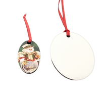 Ornement de Noël en céramique en gros d'usine, impression personnalisée, ornement rond entièrement coloré à suspendre, décoration d'arbre, cadeaux de fêtes, boîte