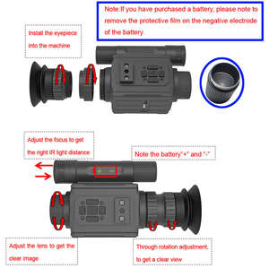 Nk006 850nm/940nm 적외선 야간 투시 전술 단안경 1080P HD 비디오 해상도 5배 광학 줌 1.4인치 화면 CMOS 센서 400m - Product Image 4