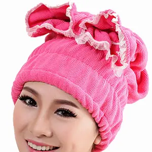 Phụ nữ sử dụng microfiber terry mũ tắm/sấy tóc bọc/khăn xếp