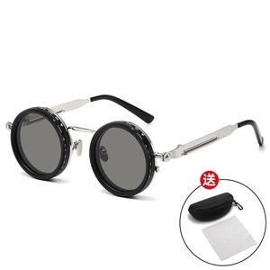 Lunettes <span class=keywords><strong>de</strong></span> <span class=keywords><strong>soleil</strong></span> polarisées rondes steampunk <span class=keywords><strong>haut</strong></span> <span class=keywords><strong>de</strong></span> <span class=keywords><strong>gamme</strong></span> à 9 niveaux <span class=keywords><strong>de</strong></span> filtration ND, réglables, en alliage d'<span class=keywords><strong>aluminium</strong></span> et <span class=keywords><strong>de</strong></span> magnésium, avec rotation - Product Image 4