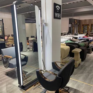 Fabriek Direct Prijs Volledige Spiegel Kapsalon Schoonheidssalon Stoelen En Spiegels Kapper Haar Styling Station Met Spiegel