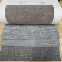 Tissu texturé en mélange de lin de couleur foncée, rouleaux de tissus d'ameublement pour rideaux, coussins, salon