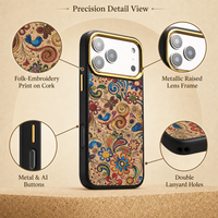 Coque de téléphone en liège en gros pour iPhone 17 18 avec support pour clé AI et double trou pour cordon