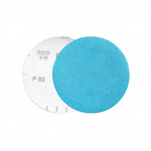 Disques abrasifs à velcro robustes P80 bleus 150 mm pour le finissage du bois et du métal - Product Image 2