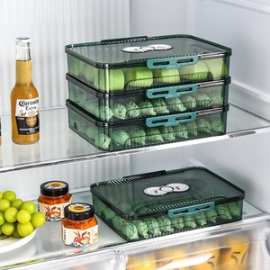 Caja <span class=keywords><strong>rectangular</strong></span> para dumplings de congelación rápida para el hogar, plástico de grado alimenticio con técnica de inyección de PP para almacenamiento de refrigerador de cocina - Product Image 3