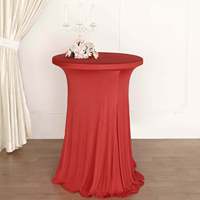 DaiRui Vente à chaud Couverture de table ronde multicolore ajustée et haute Nappe de table extensible blanche pour cocktail