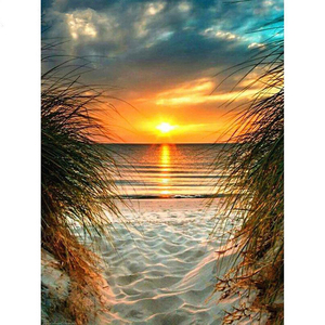 Diamond Painting Paintings Wholesale Full Square Round Drill Sunset Diamond Painting Landscape Paint For Home Decor Wall Artwork 5D Diy Diamond Paintings