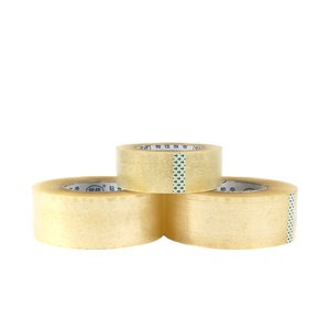 Muestra gratis directo de fábrica al por mayor Beige BOPP Express cinta de embalaje adhesivo de un solo lado caja grande sellado ancho para sellado de cartón - Product Image 6