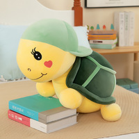 Vente en gros, bonnet élastique super doux, peluche tortue avec dessin animé mignon, fruits brodés, rembourrage coton PP 30/40/50/60cm pour bébé