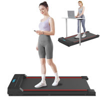 Máquina de correr plana pequeña inteligente para interiores, uso doméstico, cinta de correr eléctrica para debajo del escritorio