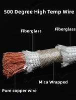 500°C Reinkupfer-Glimmerdraht Hitzebeständiges Kabel Glasfaser-Ummantelter Draht Hochtemperatur-Heizdraht für Extruder-Kunststoffmaschinen
