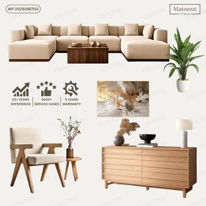 Luxury Modern Tufted Living Room Furniture Set Comfortable <b>Sofa</b> Armchair Bookshelf Console <b>Table</b> Coffee <b>Table</b> Dining Hotel Villa - Product Image 3