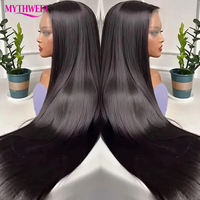 Perruque frontale en dentelle HD pré-épilée en cheveux vierges bruts vietnamiens avec baby hair, perruque complète en dentelle 13x6 en cheveux humains pour femmes noires