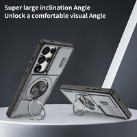 Étui de téléphone antichoc en métal avec anneau de protection personnalisé pour Samsung A55 A35 A25 A27 S26 S27, service OEM