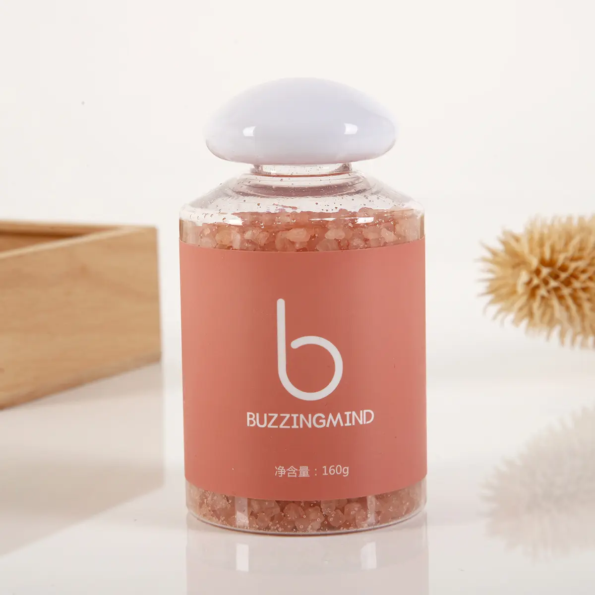Emballage de bouteille personnalisé hôtel rose relax sel naturel de la mer morte lavande pied sel de bain végétalien soulagement du stress