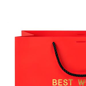 Custom Gold Foil <b>Paper</b> Gift <b>Bag</b> Twisted Rope Handle Shopping Carrier <b>Bag</b> for Boutique Jewelry Packaging - Product Image 5