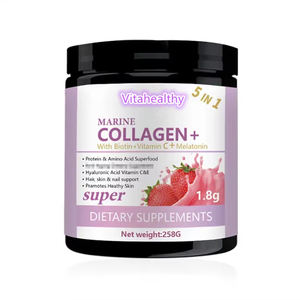วิตาเฮลตี้ รับผลิตแบบ OEM/ODM คอลลาเจนผงสำหรับผิวและวิตามินซี คอลลาเจนผงจากทะเล สำหรับผิว ผม เล็บ - Product Image 1