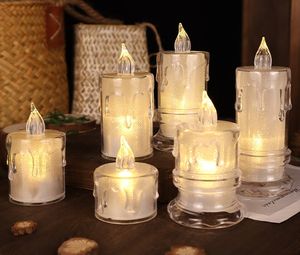 Acrylique Transparent Cristal Larmes Creative Festival Atmosphère Décoration LED <span class=keywords><strong>Petite</strong></span> <span class=keywords><strong>Bougie</strong></span> Électronique Thé Cire Lampe - Product Image 6