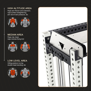 Appareil de musculation multifonction 3-en-1 pour salle de sport : Smith Machine, Rack à Squat avec système de câbles - Product Image 4