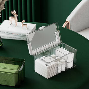 Caja de Almacenamiento Plegable de Gran Capacidad YHYP <span class=keywords><strong>para</strong></span> Artículos <span class=keywords><strong>Pequeños</strong></span>, Mascarillas, Viajes, Primeros Auxilios, con Tapa Transparente de Material PP, Apta <span class=keywords><strong>para</strong></span> Lavavajillas - Product Image 1