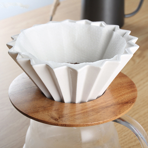 Kaffeefilterอุปกรณ์กาแฟMakerกรองReusable CoffeefilterเซรามิคBrewerหยดกาแฟกรอง<span class=keywords><strong>Origami</strong></span> <span class=keywords><strong>Dripper</strong></span> - Product Image 5