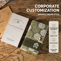 Cuaderno Organizador de Bolsillo Personalizado A4 A5 A6 B5, Estilo Vintage, Tapa Dura Bordada, Recargable, Retro, para Mujeres, Regalo, Diario