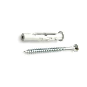 Anclaje de nailon con tornillo de 8 x 50 mm para fijación en pared, pernos para puertas y ventanas - Product Image 1