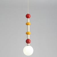 Design moderne du milieu du siècle chambre tête de lit pendentif coloré chambre d'enfants modèle Simple Macaron couleur lustre lumière