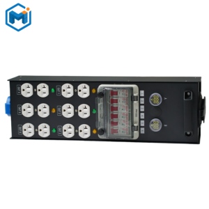Boîte de distribution d'énergie électrique portable de petite taille US 50A, contrôleur d'éclairage de scène avec 12 prises Edison, distributeur d'énergie portable - Product Image 1