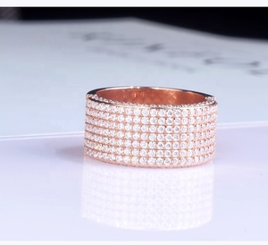 KIBO Hop Hop Custom Luxury Iced Out 모이 사 나이트 보석 대 한 망 18K <span class=keywords><strong>Real</strong></span> 큰 금 Band 링 대 한 망 - Product Image 5