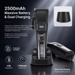 <span class=keywords><strong>Tondeuse</strong></span> à cheveux professionnelle PRITECH, moteur BLDC, contrôle de vitesse variable en continu, <span class=keywords><strong>tondeuse</strong></span> de barbier, sans tirage, 2500 mAh, type C - Product Image 2