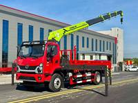 Camion grue SHACMAN 4x2 10 tonnes à flèche télescopique en 5 sections ZOOMLION, solution de levage hydraulique télescopique supérieure de 17,6 m pour la construction