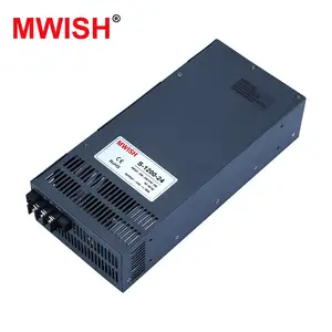 MWISH S-1200-24 SMPS tegangan lebar 1200W 50A 24V catu daya pengalih LED industri