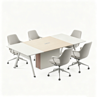 La table de réunion de style minimaliste convient à 4 à 6 personnes.